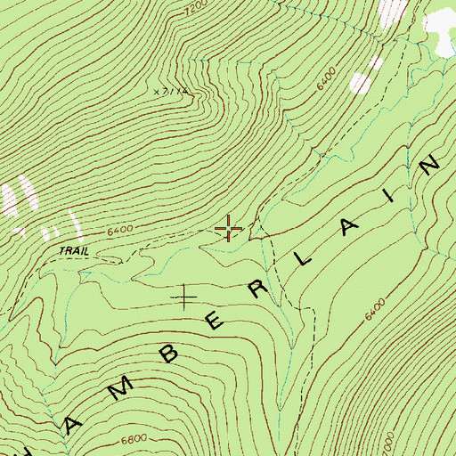 Topographic Map of South Fork Chamberlain Creek, ID