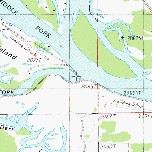 Topographic Map of South Fork Clark Fork, ID