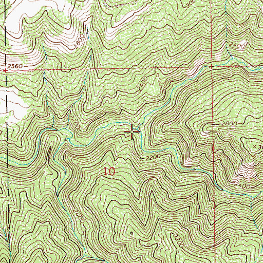 Topographic Map of South Fork Clear Creek, ID