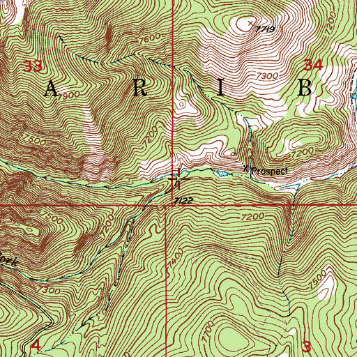 Topographic Map of South Fork Deer Creek, ID