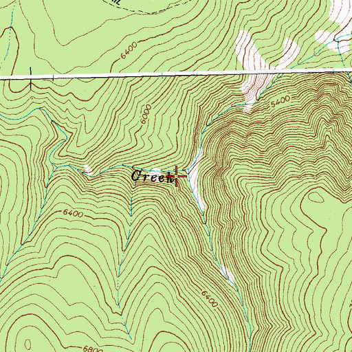 Topographic Map of South Fork Dillinger Creek, ID