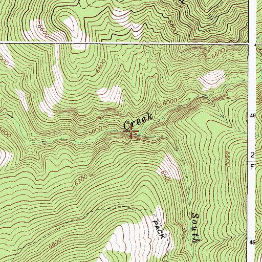 Topographic Map of South Fork Dry Creek, ID