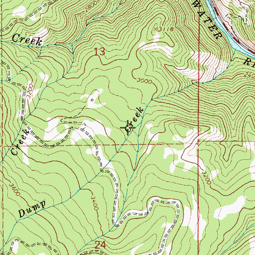 Topographic Map of South Fork Dump Creek, ID