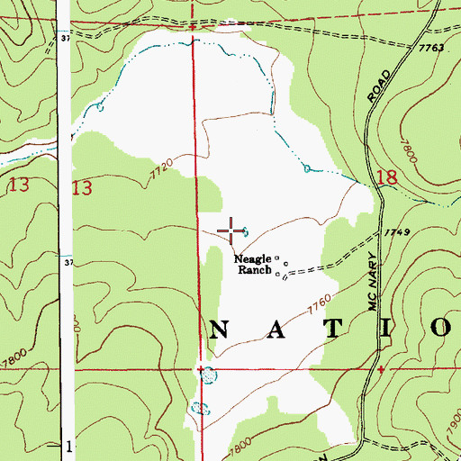 Topographic Map of Naegle Tank, AZ