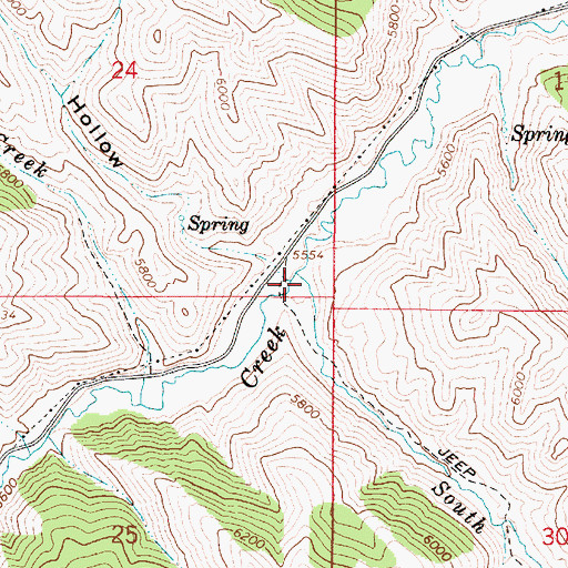 Topographic Map of South Fork Fall Creek, ID