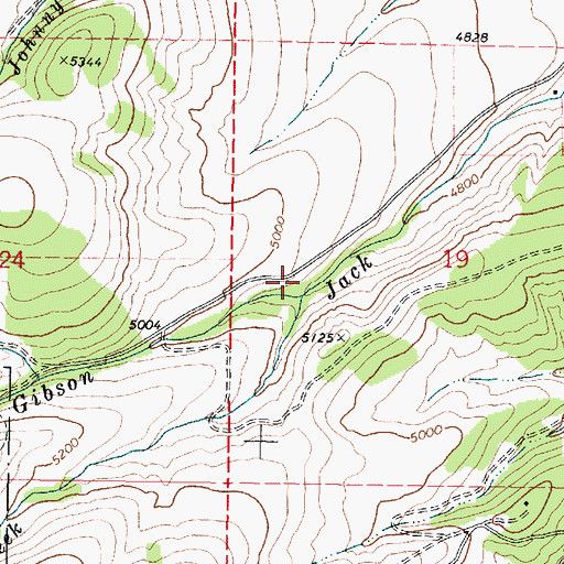 Topographic Map of Dry Creek, ID
