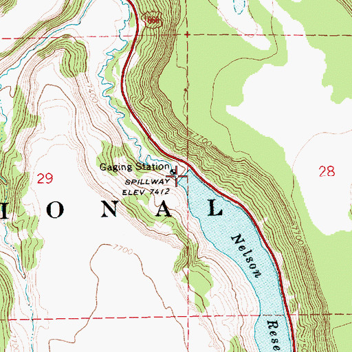 Topographic Map of Nelson Dam, AZ