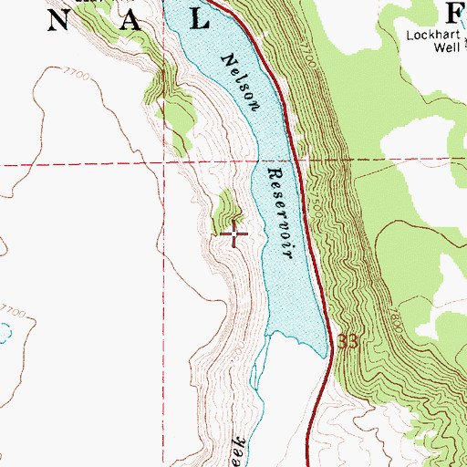 Topographic Map of Nelson Reservoir Campground, AZ