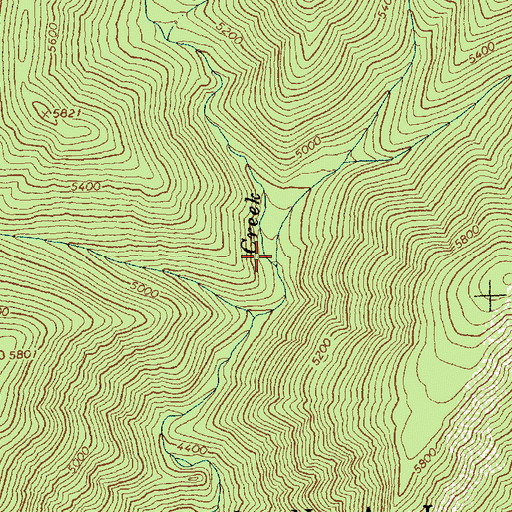 Topographic Map of South Fork Lookout Creek, ID