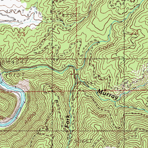 Topographic Map of South Fork Murray Creek, ID