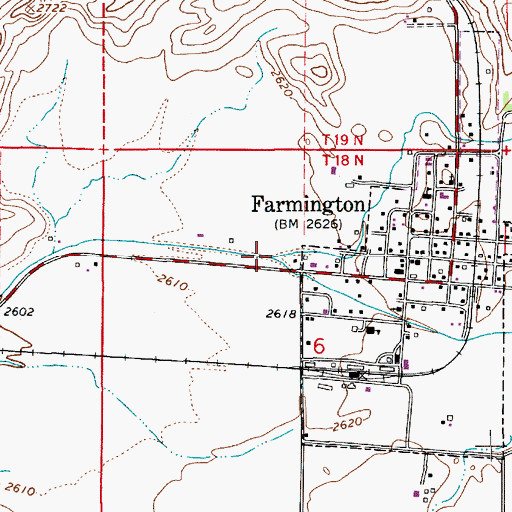 Topographic Map of South Fork Pine Creek, ID