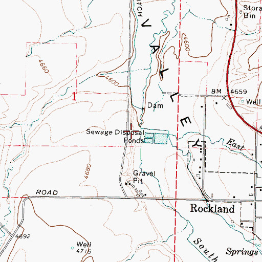 Topographic Map of South Fork Rock Creek, ID