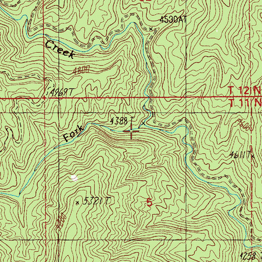 Topographic Map of South Fork West Fork Creek, ID