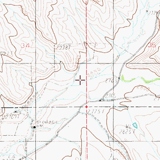 Topographic Map of South Fork Willow Creek, ID