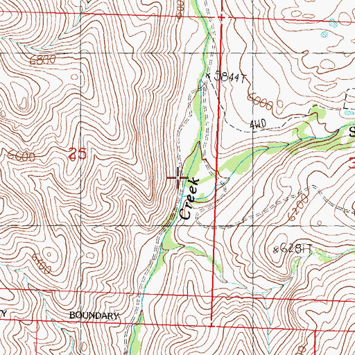 Topographic Map of South Fork Yearian Creek, ID