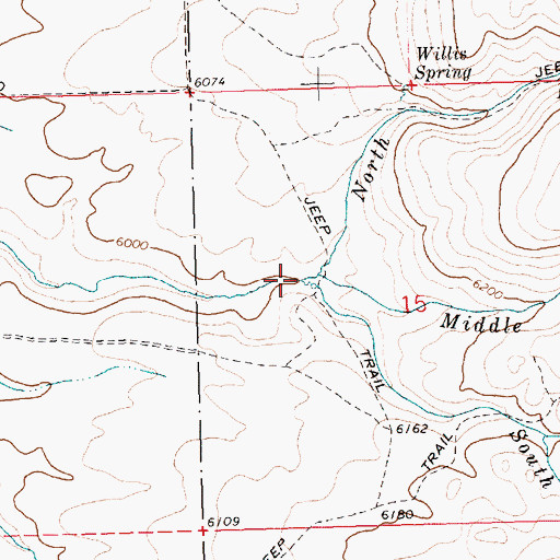 Topographic Map of South Hannahs Fork, ID