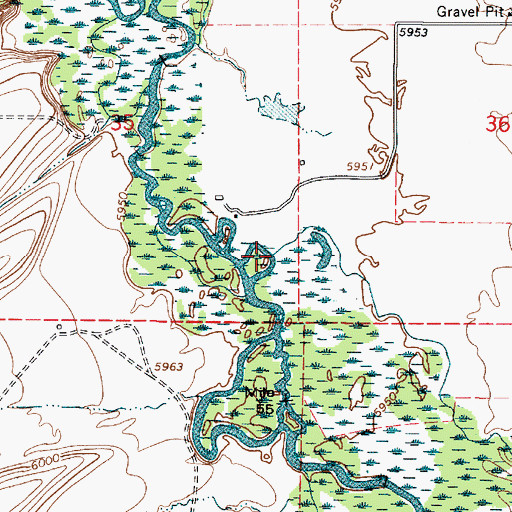Topographic Map of South Leigh Creek, ID