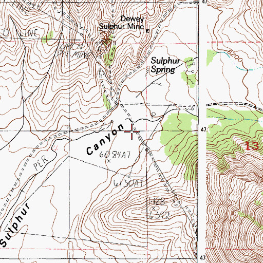 Topographic Map of South Sulphur Canyon, ID