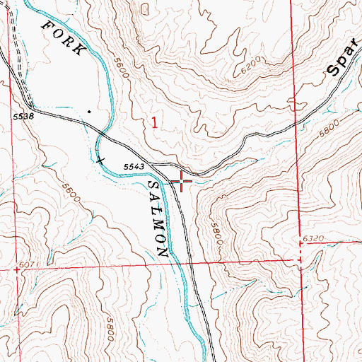 Topographic Map of Spar Canyon, ID