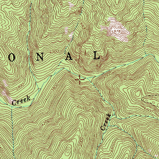 Topographic Map of Sparrow Creek, ID