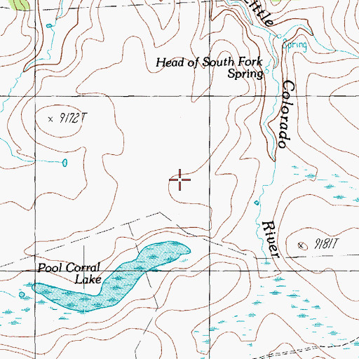 Topographic Map of Pool Corral Dam, AZ