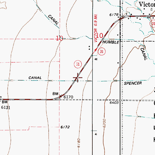 Topographic Map of Spencer Canal, ID