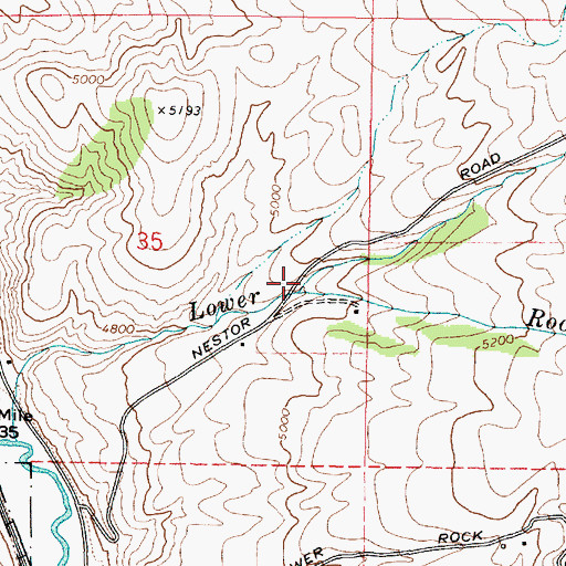 Topographic Map of Spider Creek, ID