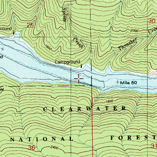 Topographic Map of Spires Creek, ID