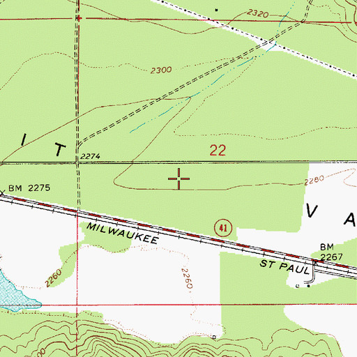 Topographic Map of Spirit Valley, ID