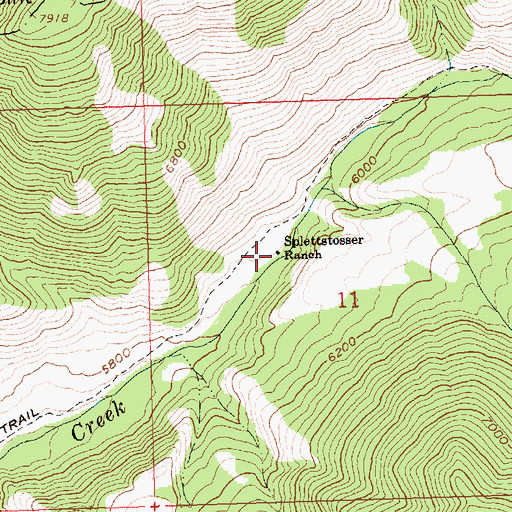 Topographic Map of Splettstosser Ranch, ID