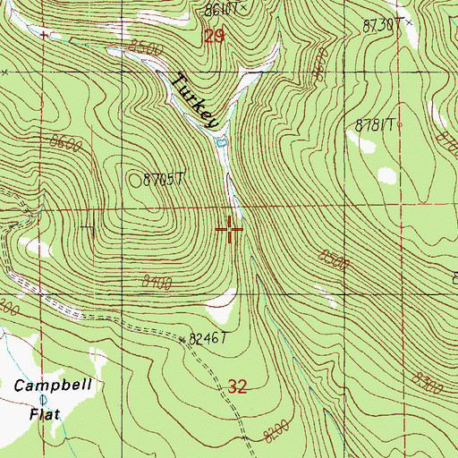 Topographic Map of Raw Tank, AZ