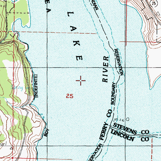 Topographic Map of Spokane River, WA