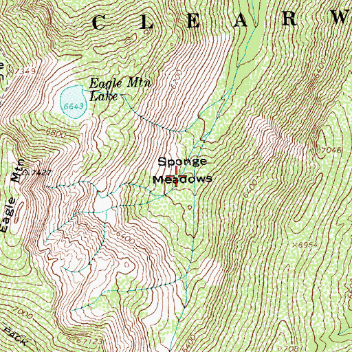 Topographic Map of Sponge Meadows, ID