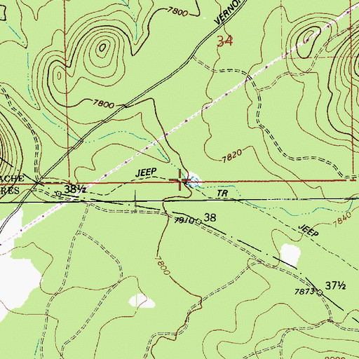 Topographic Map of Reservation Tank, AZ