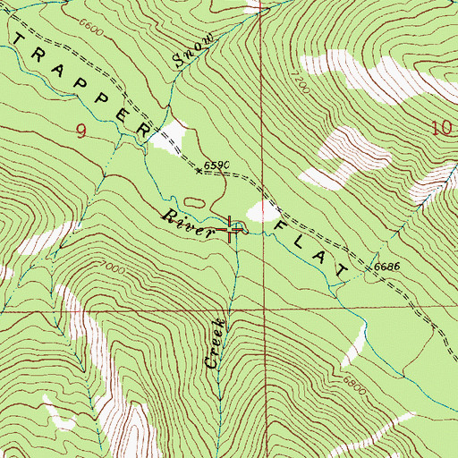 Topographic Map of Spout Creek, ID
