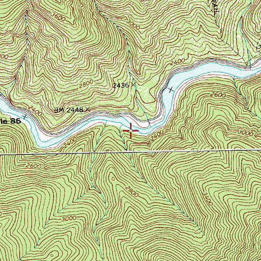 Topographic Map of Sprague Creek, ID