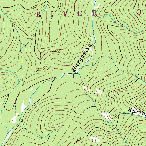 Topographic Map of Spring Creek, ID