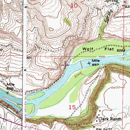 Topographic Map of Spring Creek, ID