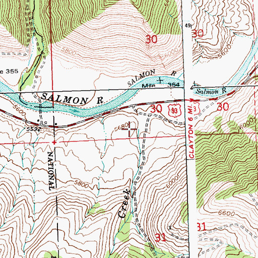 Topographic Map of Spring Creek, ID