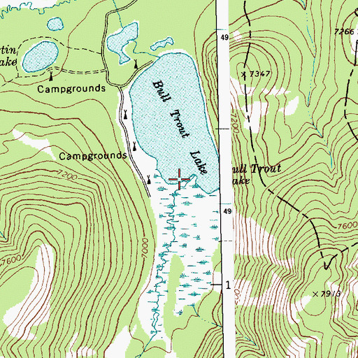 Topographic Map of Spring Creek, ID