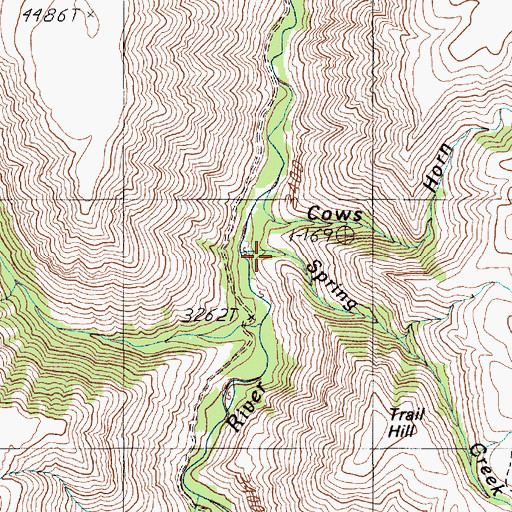 Topographic Map of Spring Creek, ID