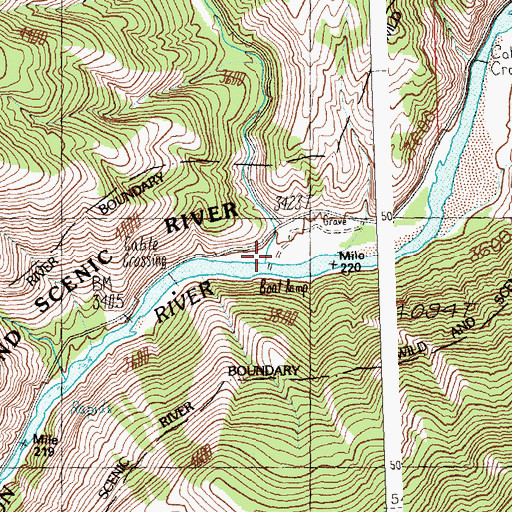 Topographic Map of Spring Creek, ID