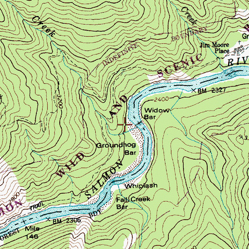 Topographic Map of Spring Creek, ID