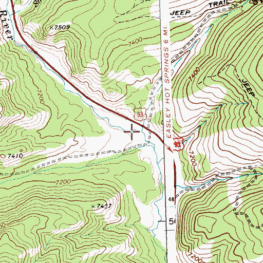 Topographic Map of Spring Creek, ID