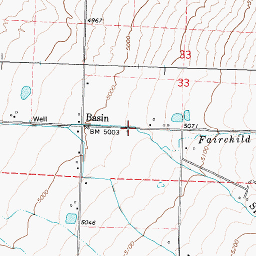 Topographic Map of Spring Creek, ID