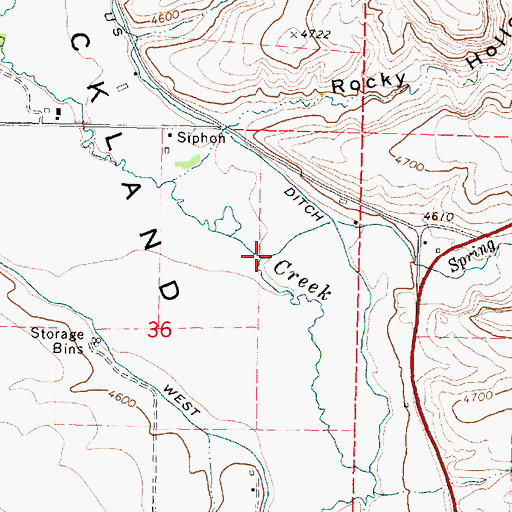 Topographic Map of Spring Creek, ID