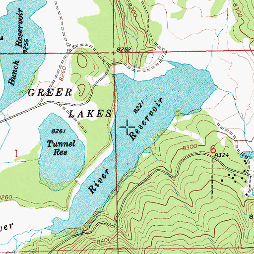 Topographic Map of River Reservoir, AZ