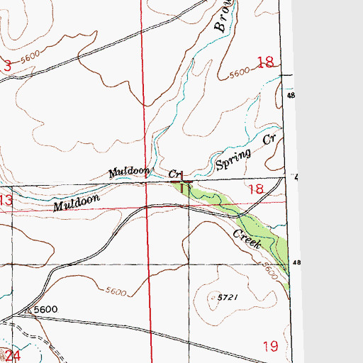Topographic Map of Spring Creek, ID