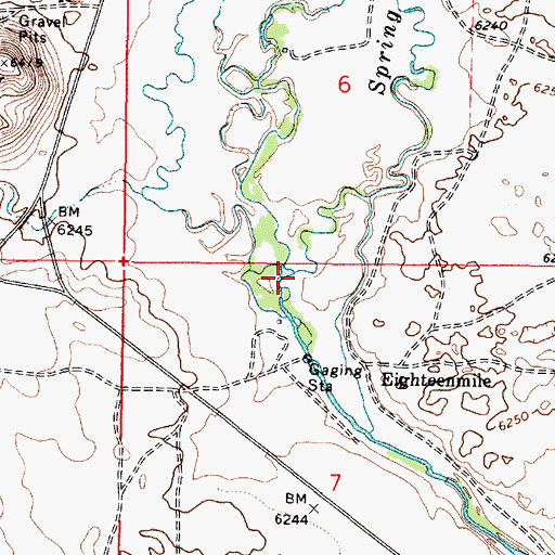 Topographic Map of Spring Creek, ID