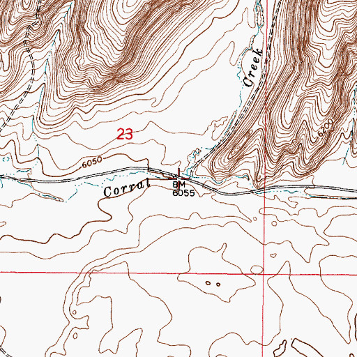 Topographic Map of Spring Creek, ID